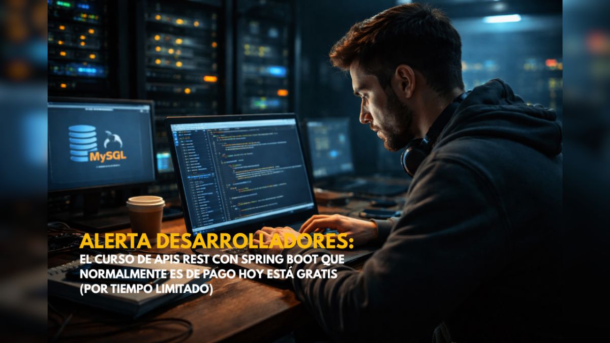 🚨 ALERTA DESARROLLADORES: el curso de APIs REST con Spring Boot que normalmente es de pago hoy está GRATIS (por tiempo limitado)